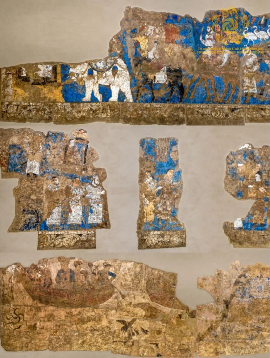 Wall paintings found on Afrasiab hill