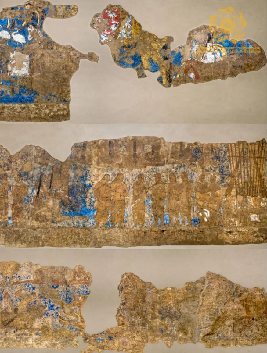 Wall paintings found on Afrasiab hill
