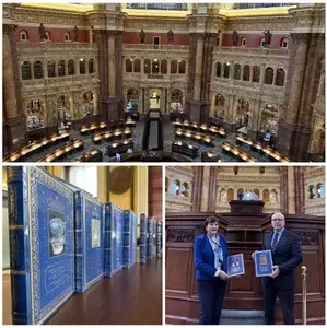 WOSCU donated 50 volumes of book-albums to the US Library