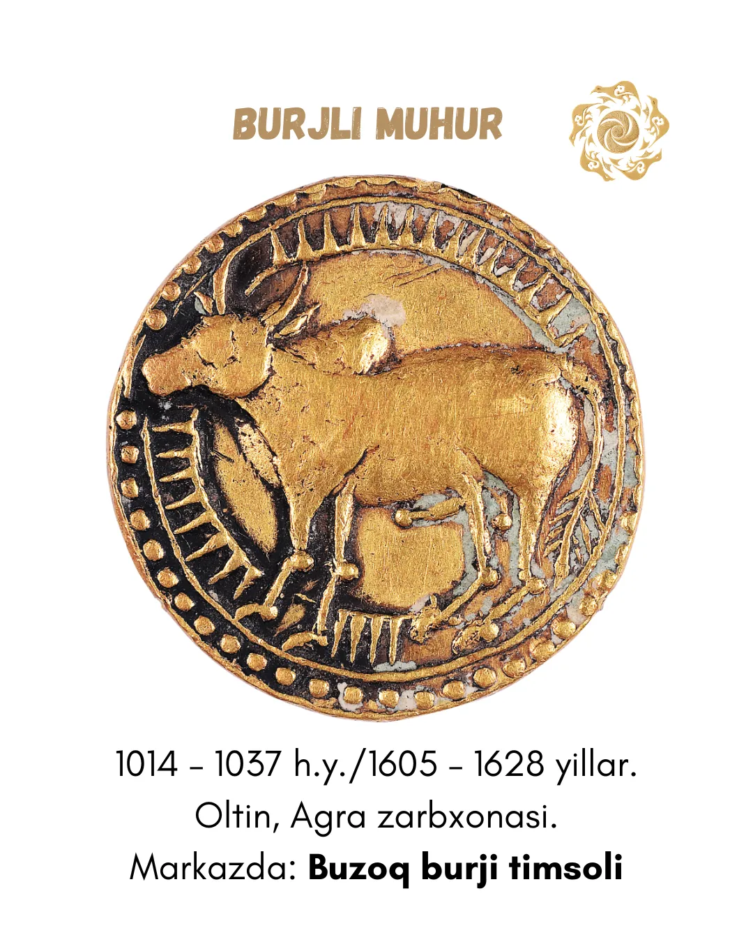 Boburiy Jahongirning osmon burjlari nusxali oltin va kumush tangalari