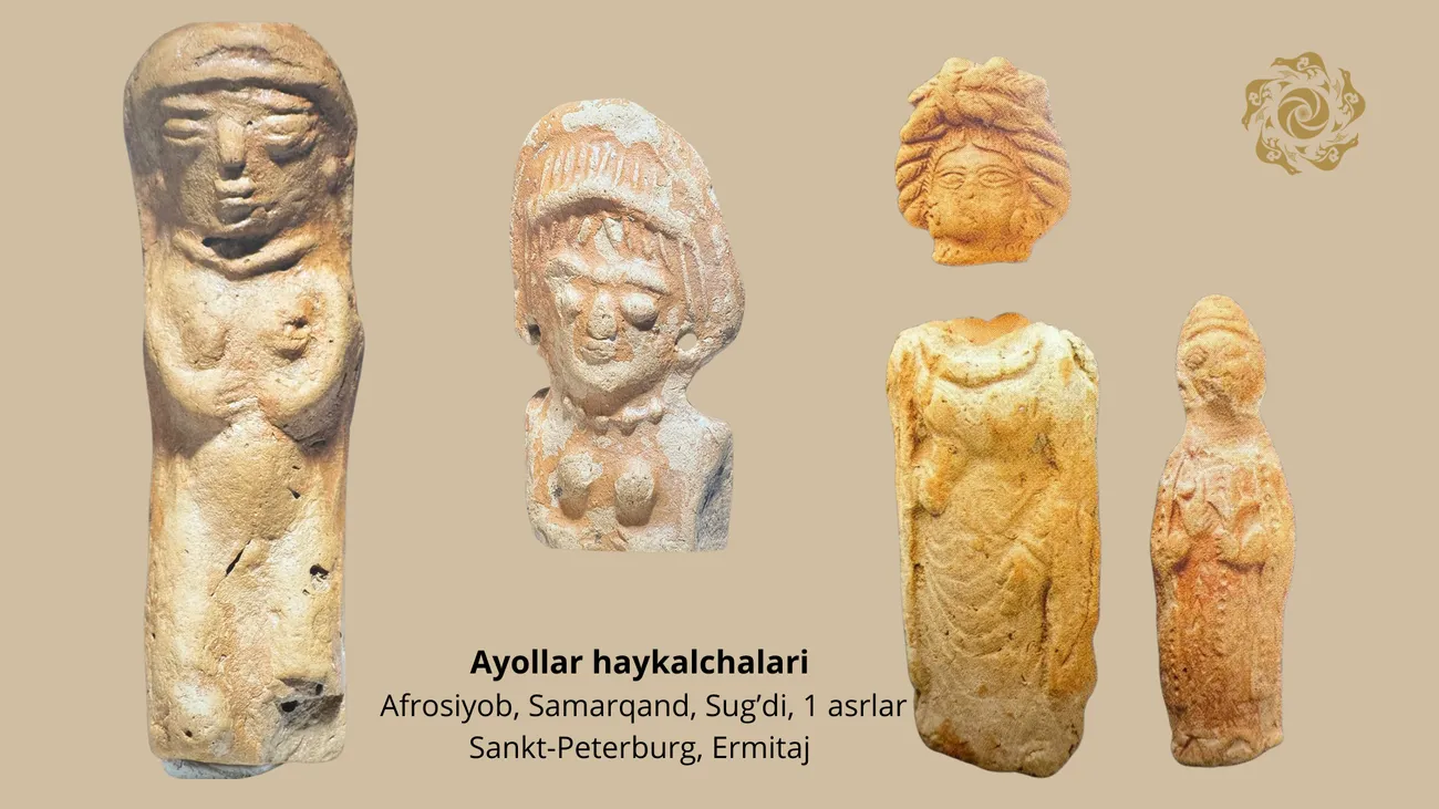 Goddess, horseman, musician, weeping... Female and male figurines found in Samarkand