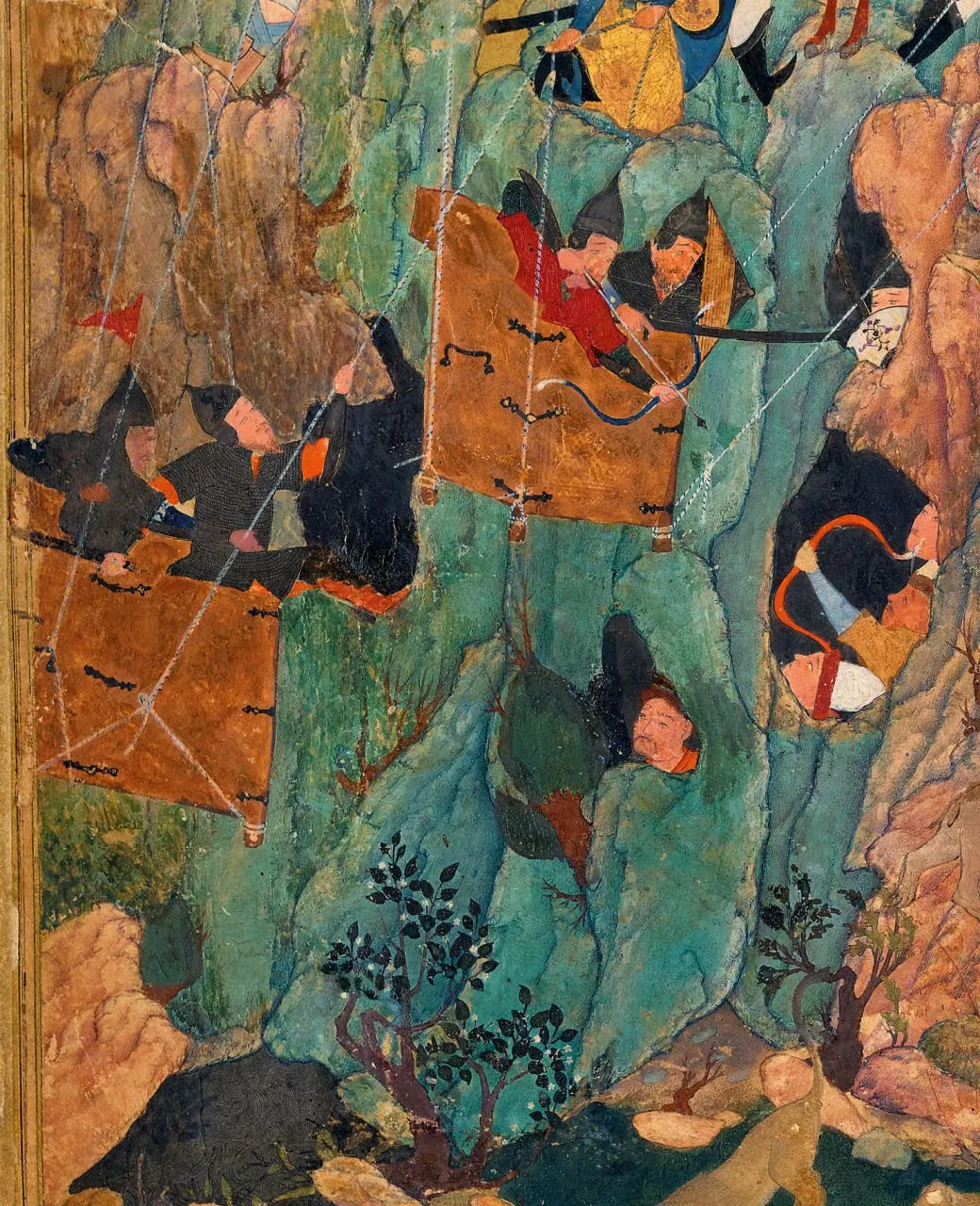 Amir Temurning dushmanlarga qarshi kurashish usuli aks etgan miniatyura