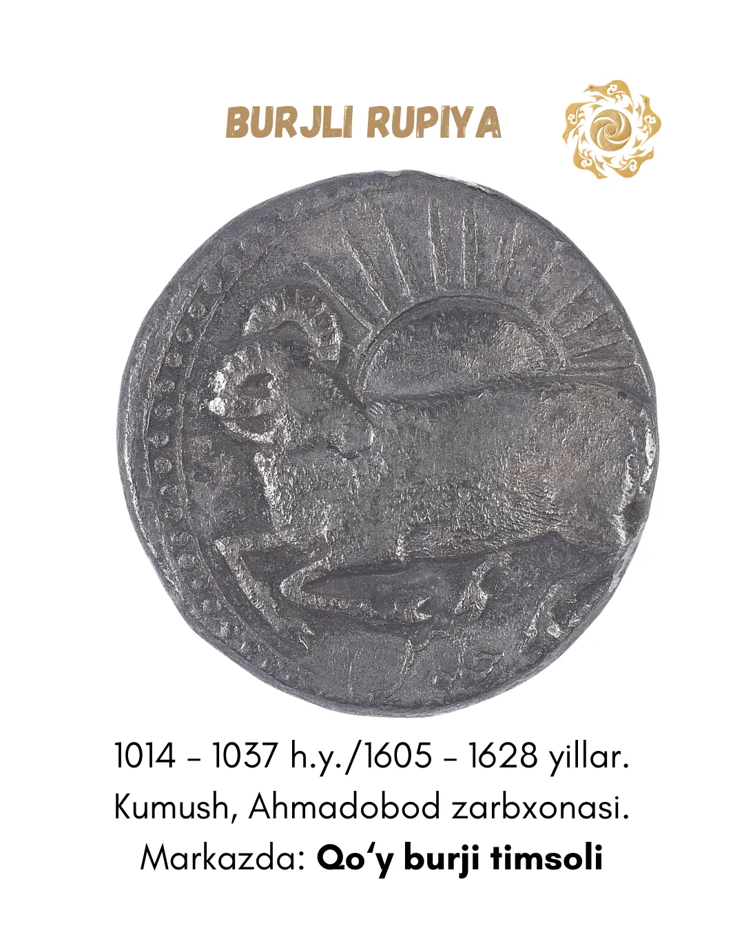 Boburiy Jahongirning osmon burjlari nusxali oltin va kumush tangalari