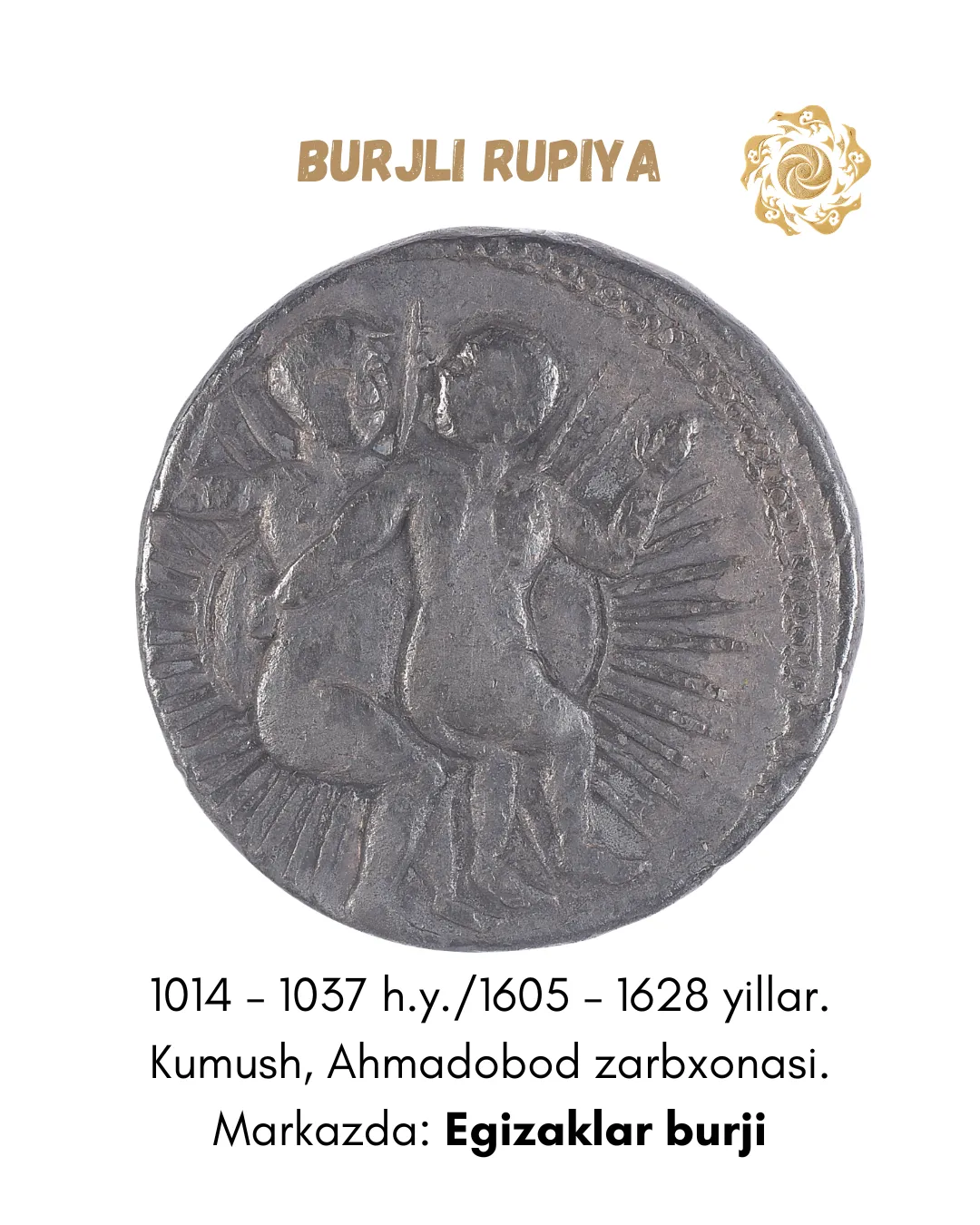 Boburiy Jahongirning osmon burjlari nusxali oltin va kumush tangalari