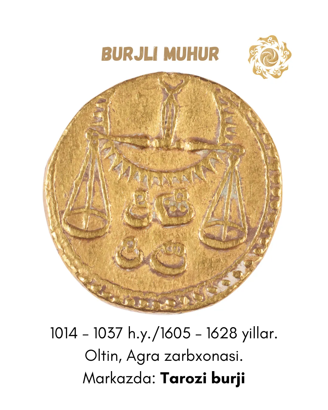 Boburiy Jahongirning osmon burjlari nusxali oltin va kumush tangalari