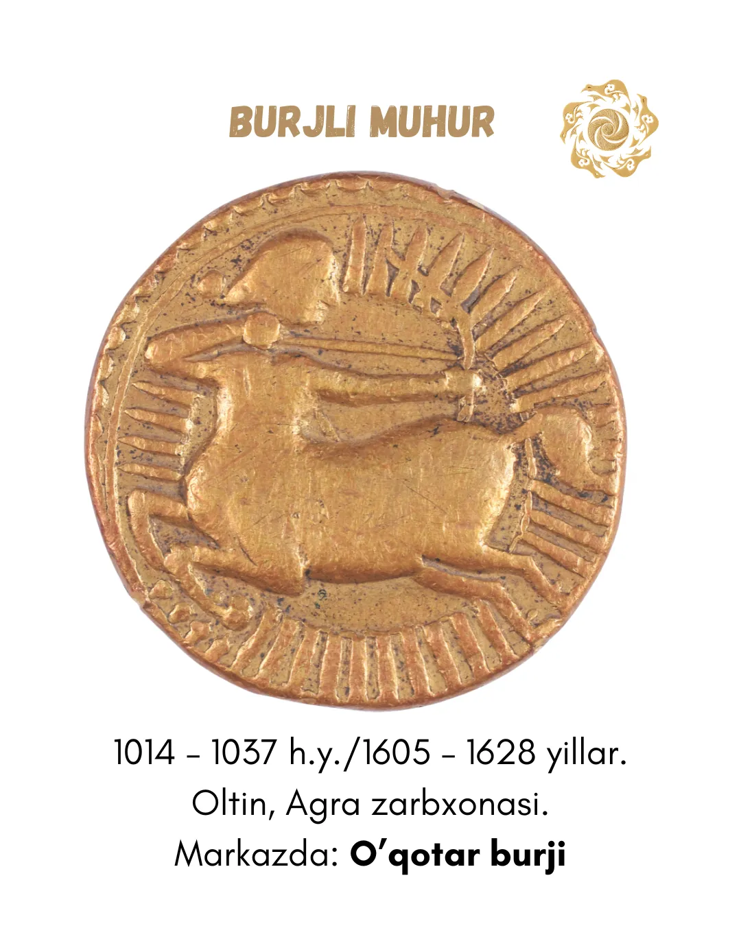 Boburiy Jahongirning osmon burjlari nusxali oltin va kumush tangalari