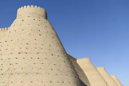 Wall of Ark Fortress in Bukhara