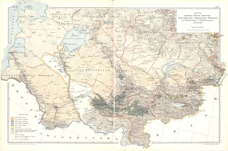 Rossiya imperiyasining Turkiston guberniyasi, 1914 yilgi xarita