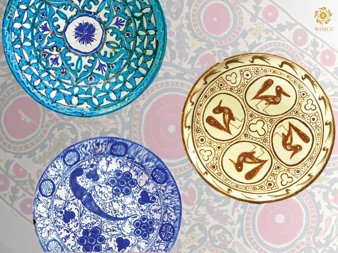 How did the ceramic products of different schools of Uzbekistan differ?