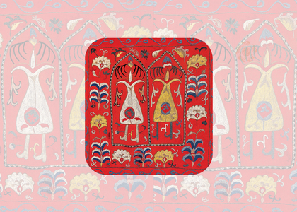 "Steppe" embroidery, the meaning of the patterns of which has not yet been revealed