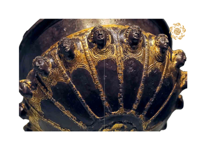 Bactrian tradition: A vessel decorated with a human head