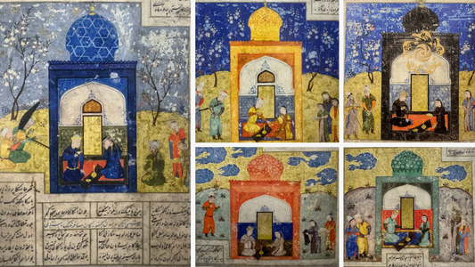 Miniatyurali kulliyot: Bahromning 7 xil rangli saroydagi 7 kechasi