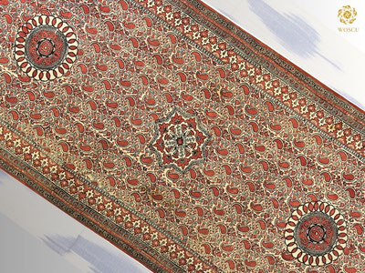 What patterns were printed on fabrics in Uzbekistan in the 19th-20th centuries?