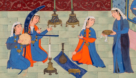 Where did professionals and music lovers gather in Herat in the 15th century?