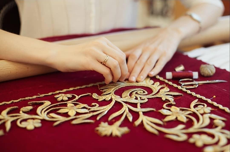 Basic materials for gold embroidery