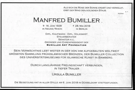 Do you know the history of the Bumiller collection?‌‌