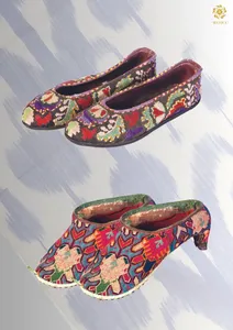 Shoes from oases with embroideries