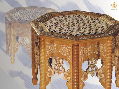 What style of wood carving did Tashkent craftsmen use?