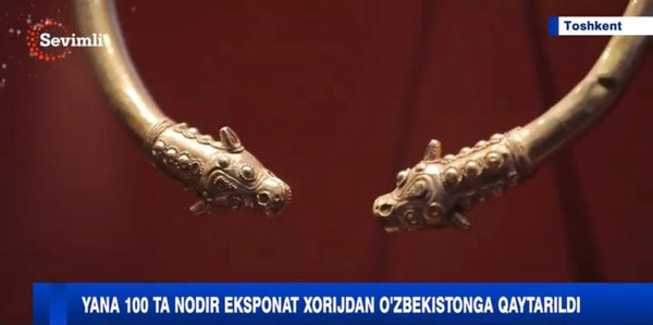 Yana 100 ta nodir eksponat xorijdan O'zbekistonga qaytarildi