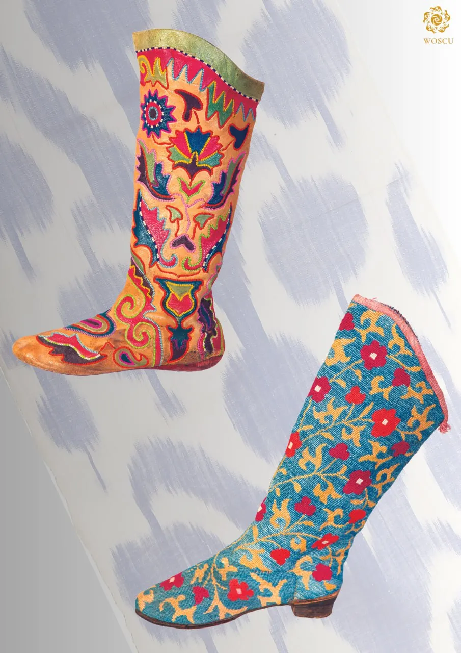 Shoes from oases with embroideries